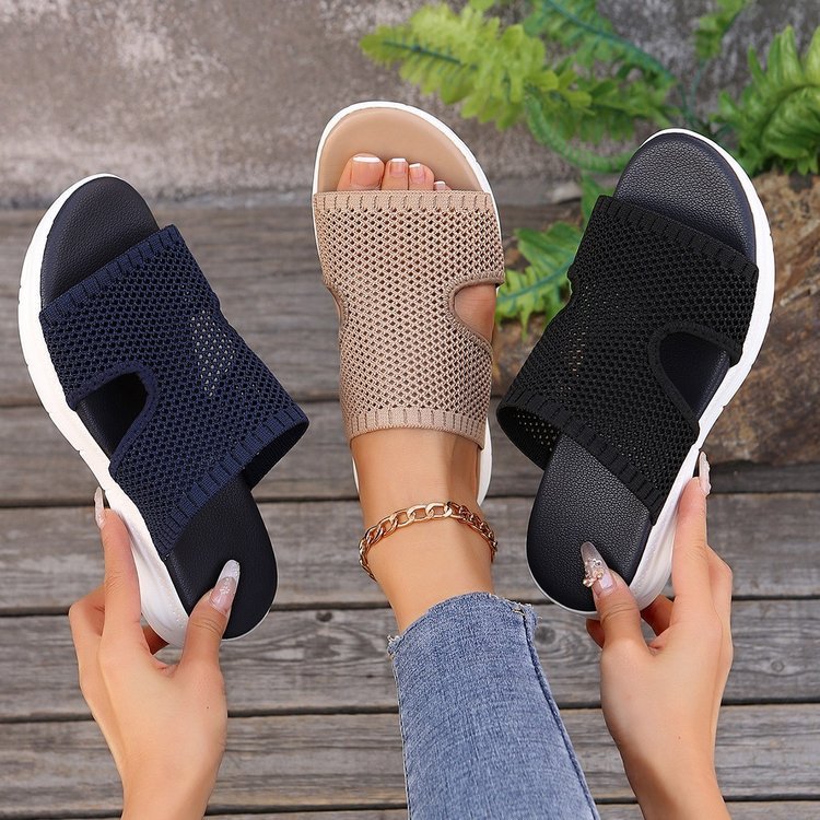 Sarah Express Cutout Wedge Mesh Breathable Casual Sandals