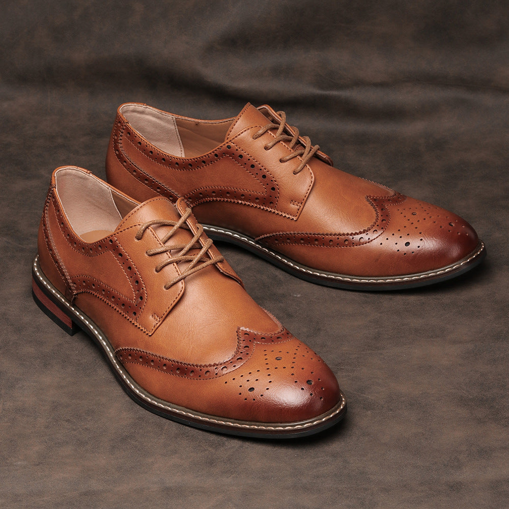 Sarah Express Classic Brogue Lace-Up Business Shoes