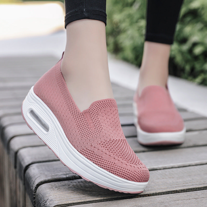 Sarah Express Women's Mesh Slip-On Casual Platform Shoes