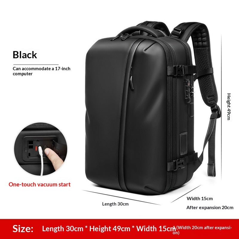 Sarah Express Large Capacity Expandable Oxford Travel Backpack Black 19 Inches