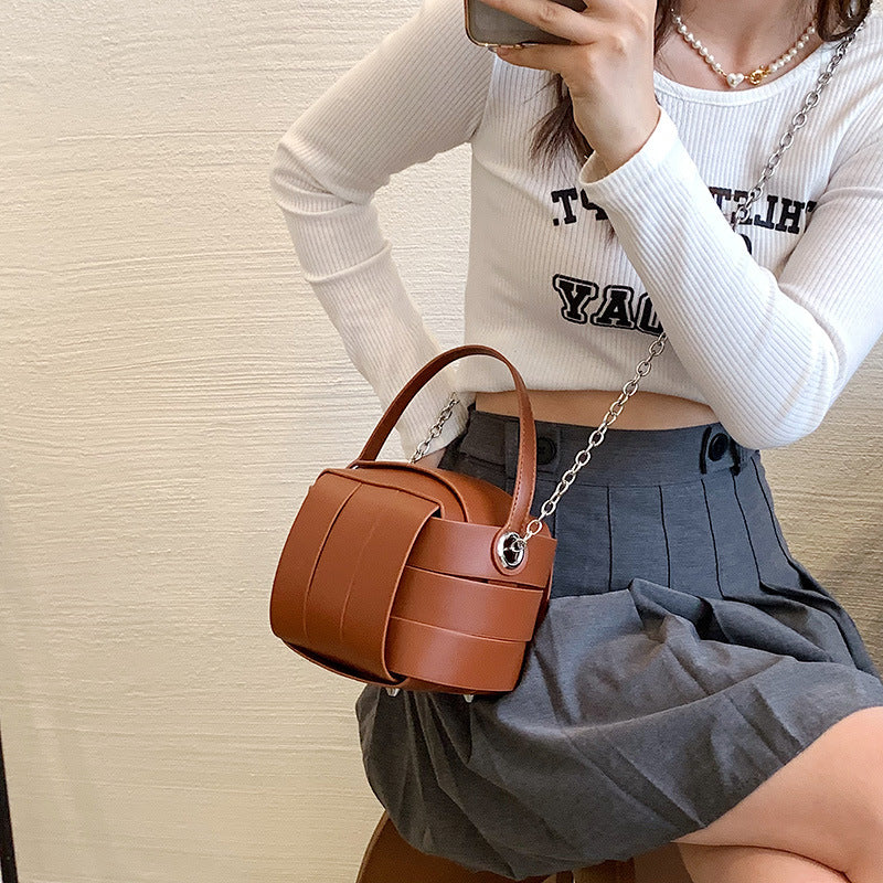Sarah Express Vintage Spliced Structured Crossbody Handbag