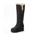 Sarah Express Women's Winter Warm Wedge Cotton Boots Black