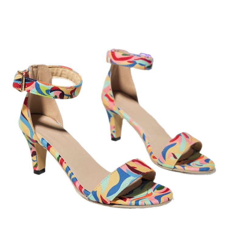Sarah Express Square-Toe Open-Toe High-Heel Sandals
