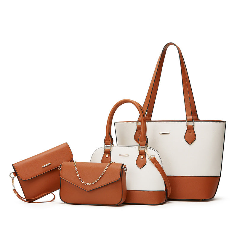 Sarah Express Structured PU Leather Tote Bag Set