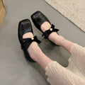 Korean Version Of Pearl Bow Single Shoes Women's Shoes 2026 Spring New Item With Increased Height Ballet Shoes French Mary Jane Shoes – product detail alternate view