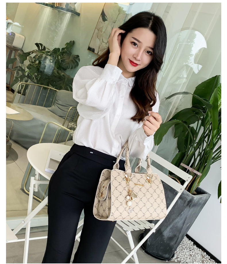 Sarah Express Geometric Print PU Messenger Bag