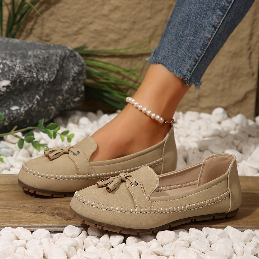 Sarah Express Round Toe Slip-On Comfort Flats