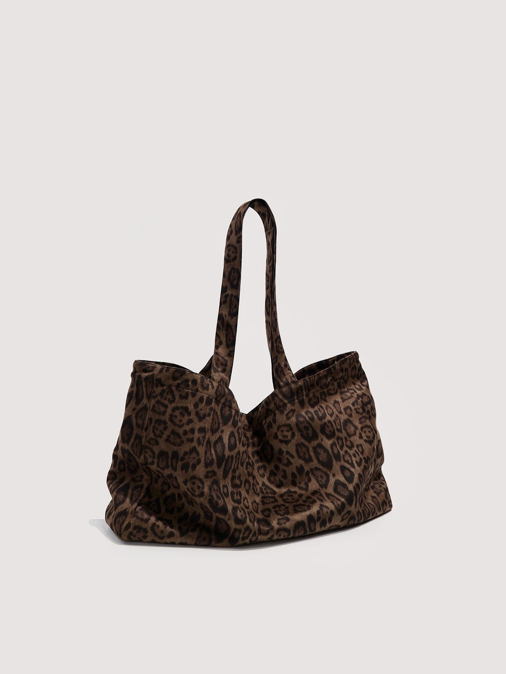 Sarah Express Leopard Print Suede Velvet Tote Bag