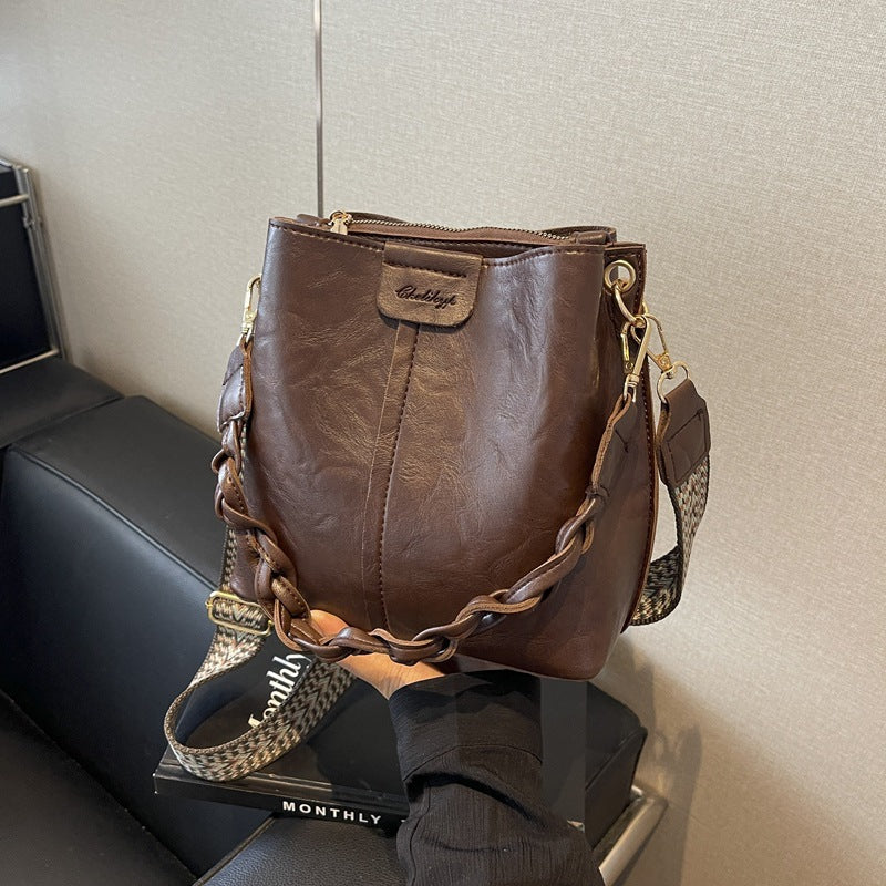 Sarah Express Structured PU Leather Crossbody Underarm Tote