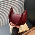 Sarah Express Minimalist Dumpling Crossbody Shoulder Bag Wine Red