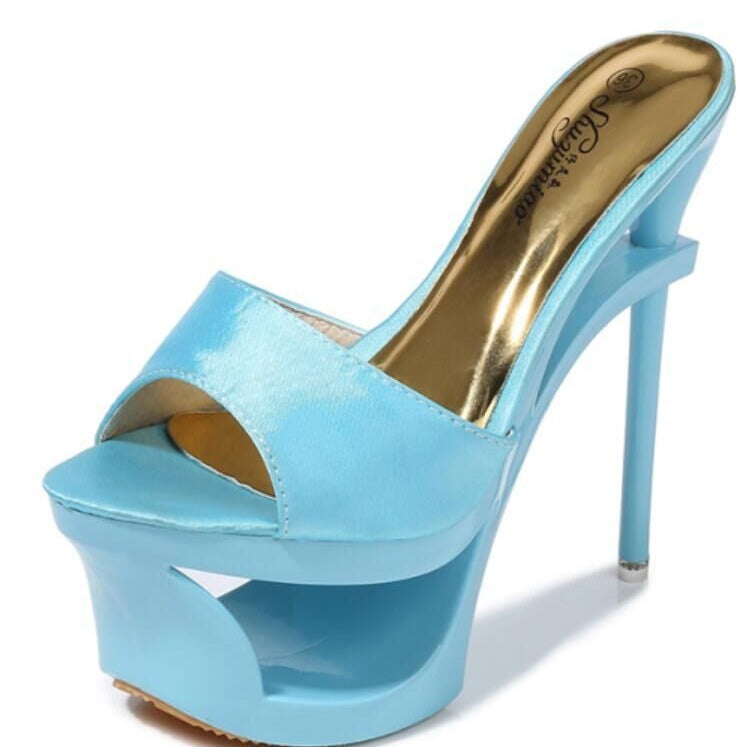 Sarah Express Diamond Embellished Chiffon Floral Open Toe Heels
