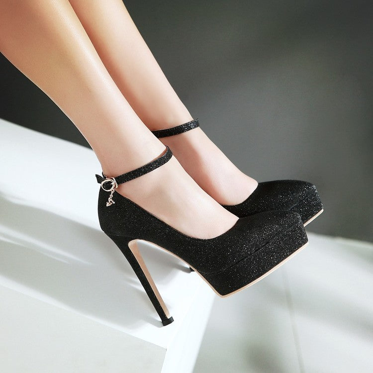Sarah Express Glitter Platform Stiletto Heels