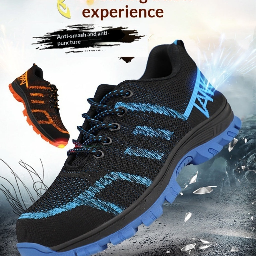 Sarah Express Breathable Flyknit Protective Men's Work Shoes