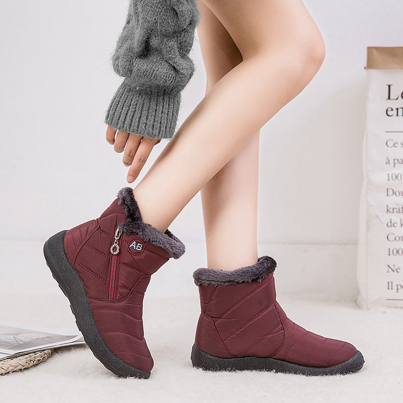 Sarah Express Waterproof Plush Lined Winter Ankle Boots