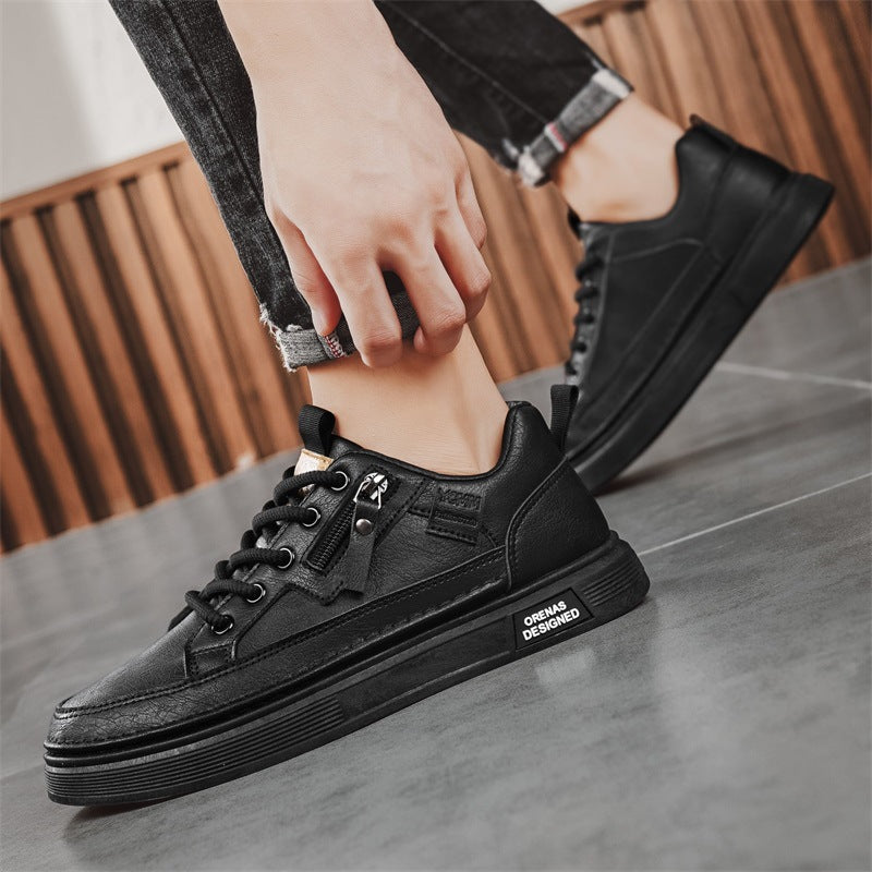 Sarah Express Casual Solid Color Lace Up Sneakers