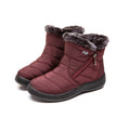 Sarah Express Waterproof Plush Lined Winter Ankle Boots Red