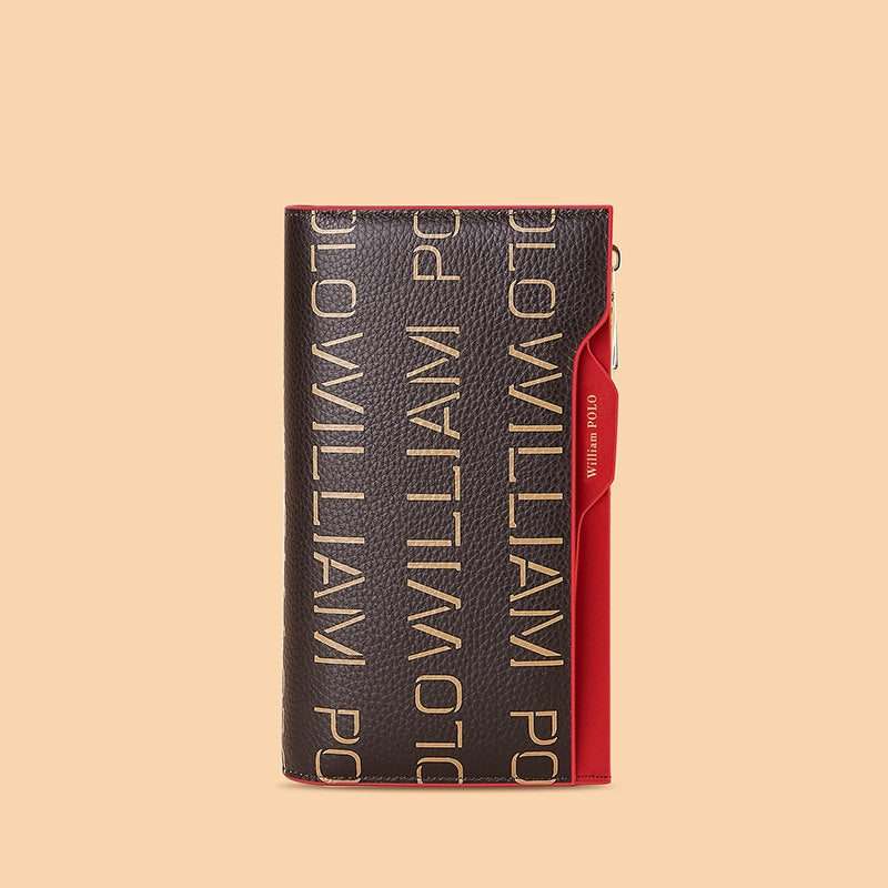 Sarah Express Contrast Letter Print Leather Wallet