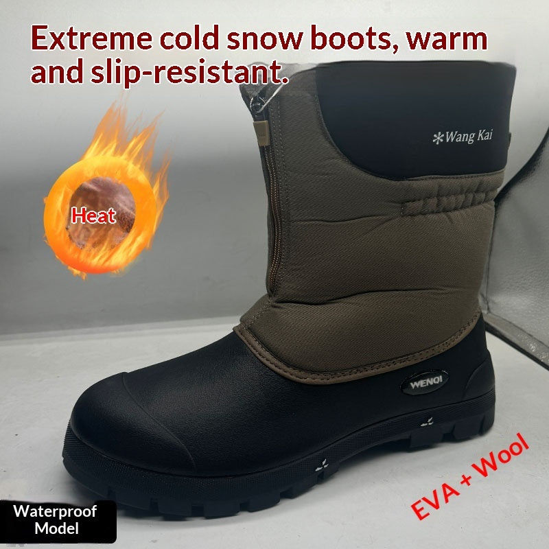 Sarah Express Men's Insulated Wool Mid-Calf Snow Boots