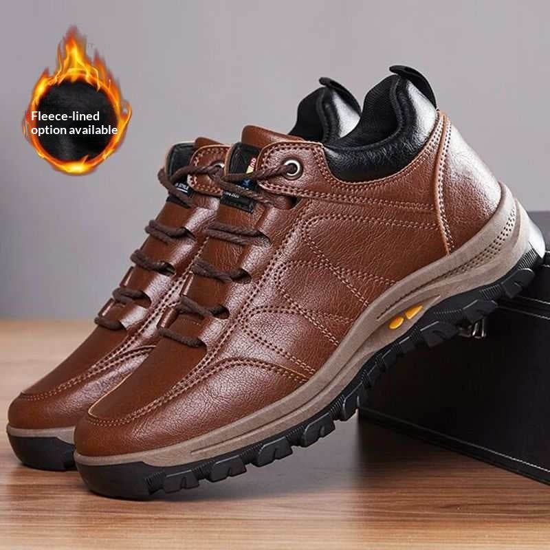 Sarah Express Men's Waterproof Winter Leather Shoes