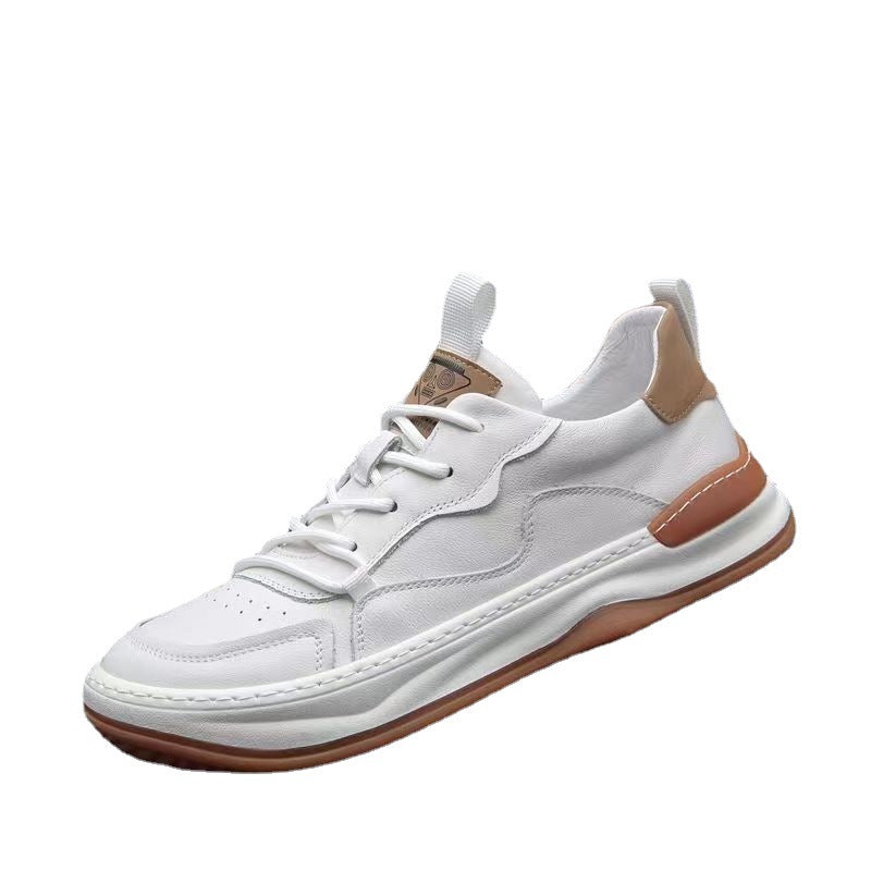 Sarah Express Breathable Cowhide Leather Casual Sneakers