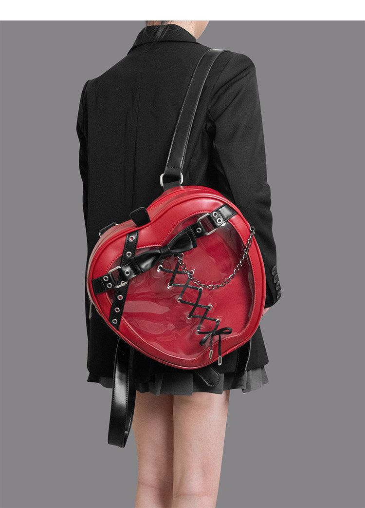 Sarah Express Gothic Bow Backpack with Chain Strap