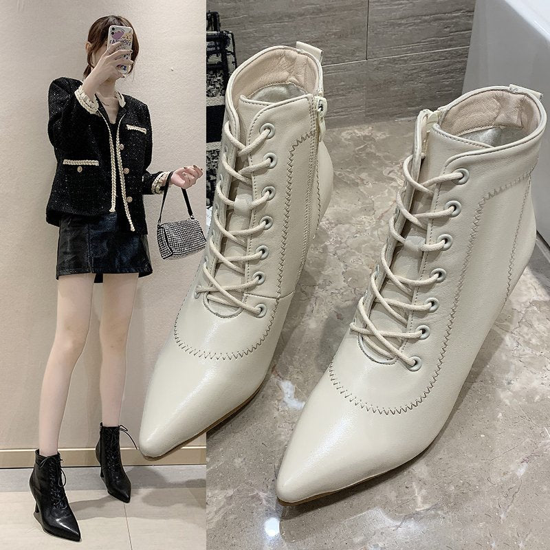 Sarah Express Pointed-Toe Stiletto Ankle Boots