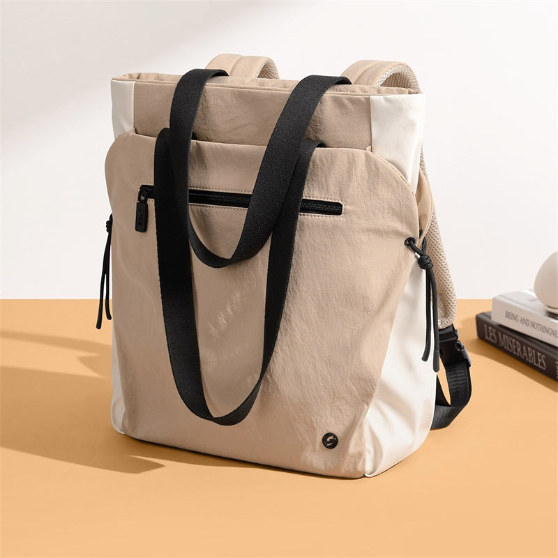 Sarah Express Urban Minimalist Canvas Laptop Backpack Gravel Brown