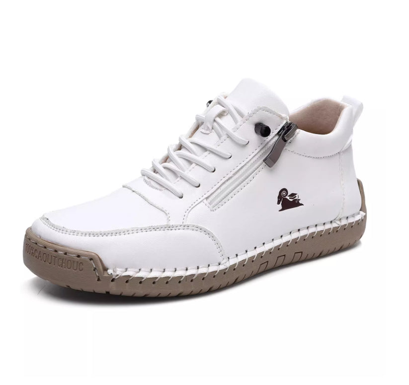Sarah Express Handmade Stitching Lace-Up Flat Shoes