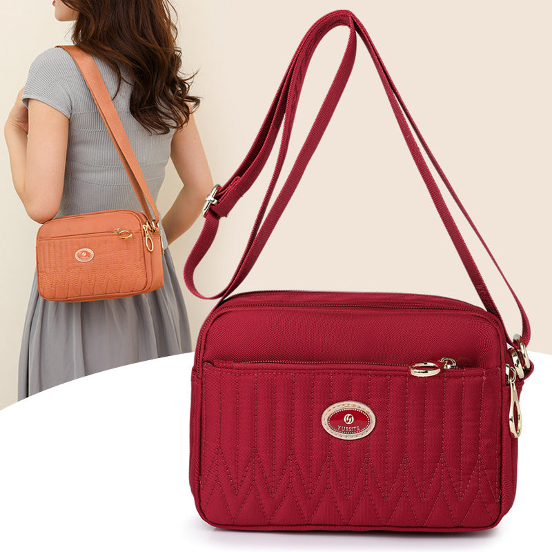 Sarah Express Lightweight Nylon Messenger Crossbody Bag