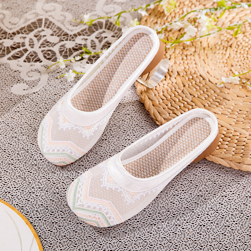 Sarah Express Embroidered Mesh Flat Loafers