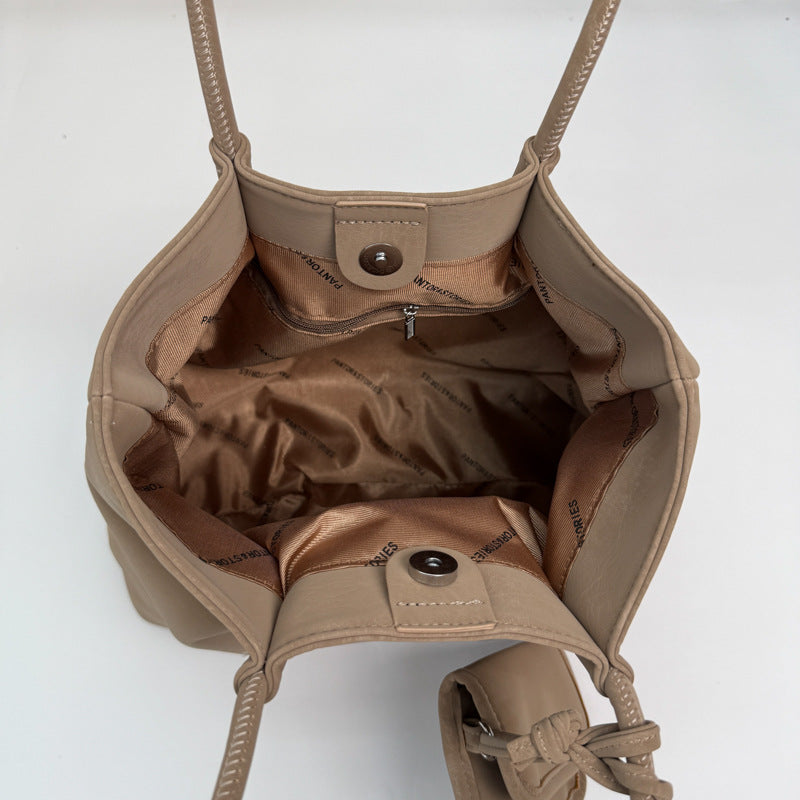 Sarah Express Retro Versatile PU Leather Shoulder Bag