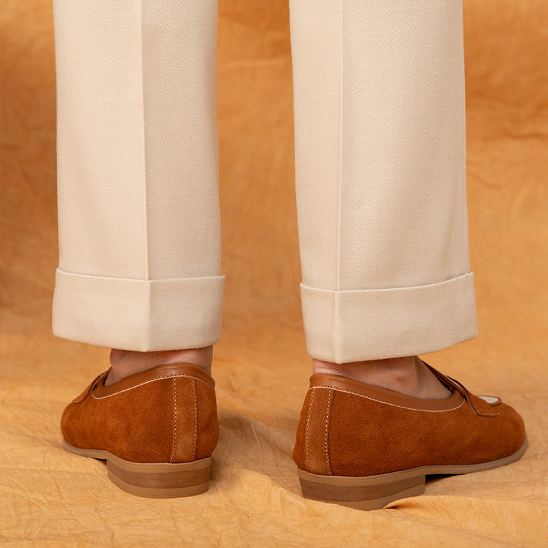 Sarah Express Men's Casual Two-Tone Leather Loafers