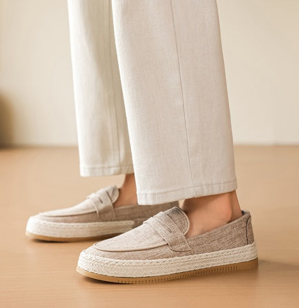 2026 British Retro Round Toe Casual Suede Loafers Slip-on Fisherman Skate Shoes – product detail alternate view 5