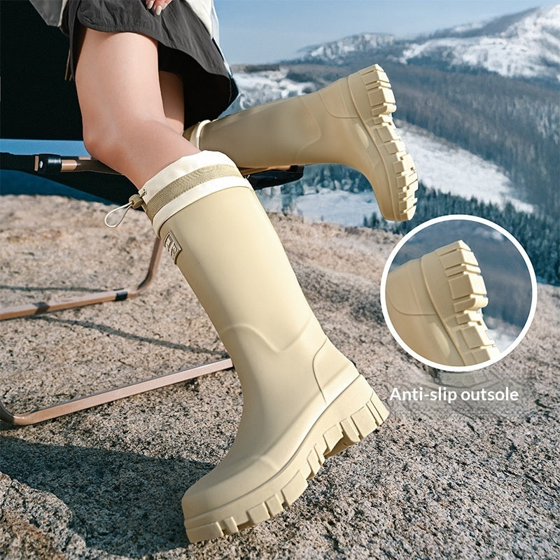 Sarah Express Women's Waterproof Tall Rain Boots