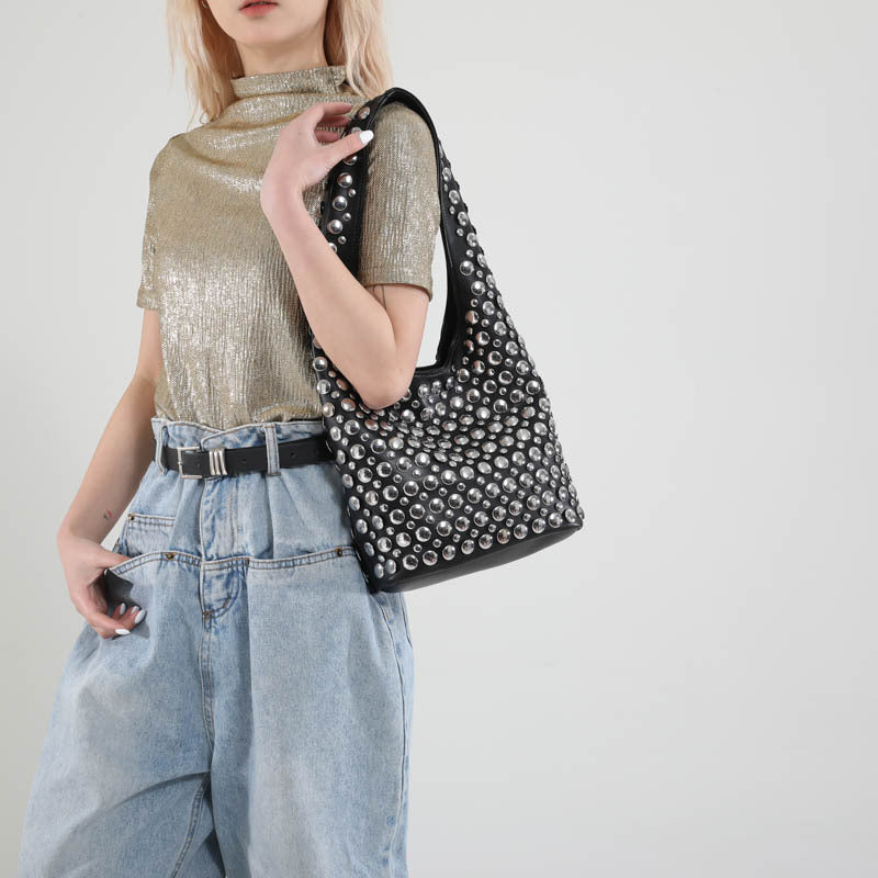 New Punk-style Studded Single-shoulder Bag – product detail alternate view