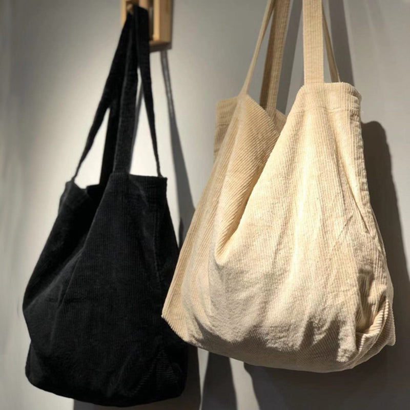 Sarah Express Soft Corduroy Large Capacity Tote Bag
