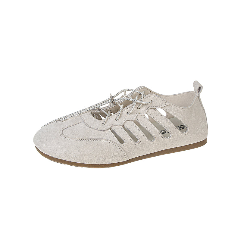 Sarah Express Breathable Hollow Lace-Up Platform Flats