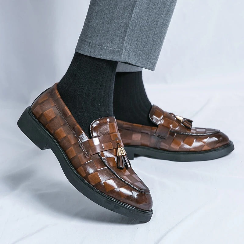 Men's Tassel Microfiber Leather Loafers – product detail