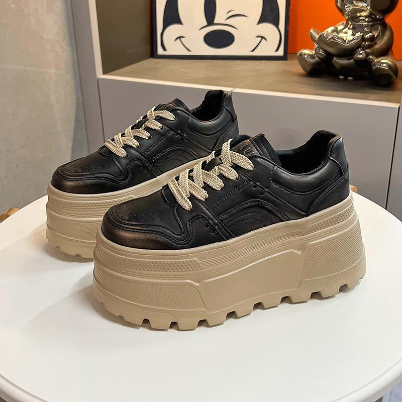 Sarah Express Chunky Platform Height Increasing Lace-Up Sneakers