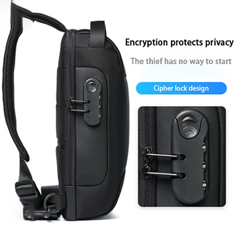 Sarah Express Waterproof Anti-Theft USB Chest Sling Bag