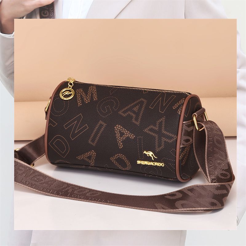 Sarah Express Premium PVC Shoulder Messenger Bag Brown