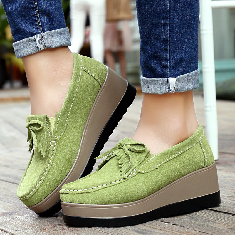 Sarah Express Bow Detail Wedge Slip-On Flats