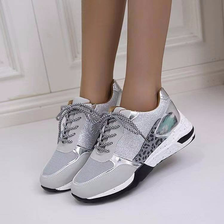 Sarah Express Women's Lace Up Wedge Sneakers