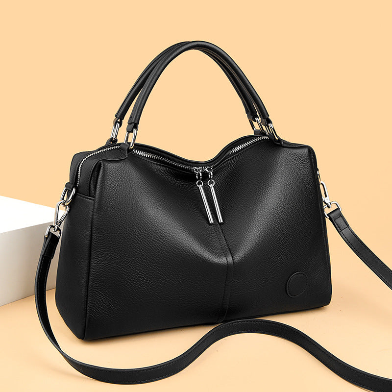 Sarah Express Spacious Full-Grain Leather Everyday Tote Bag