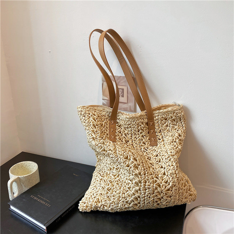 Sarah Express Woven Straw Large Capacity Tote Bag