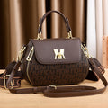 Sarah Express Structured Printed Pattern Crossbody Handbag Brown