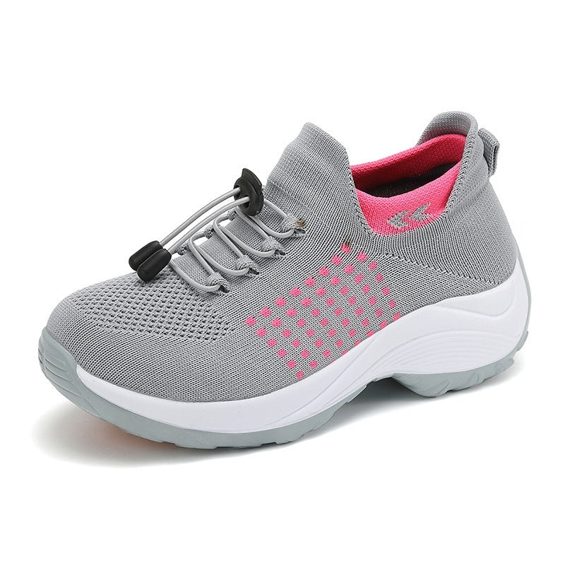 Sarah Express Flyknit Rocker Sole Slip-On Sneakers
