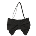 Sarah Express Korean Style Chic Bow Canvas Tote Black