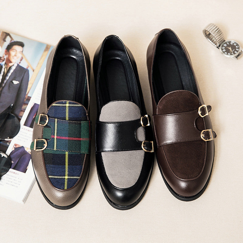 Sarah Express Men's Double Buckle Monk Strap Loafers