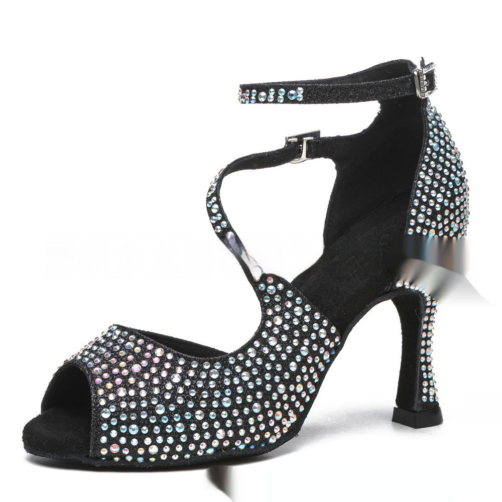 Sarah Express Women's Rhinestone Latin Dance Heels